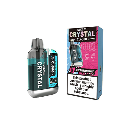 20mg SKE Crystal CL6000 Disposable Rechargeable Vape Kit 6000 Puffs