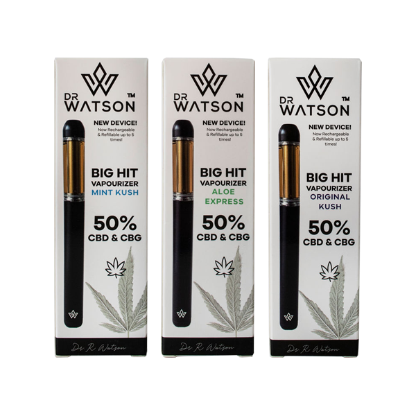 Dr Watson Big Hit 500mg Full Spectrum CBD & CBG Vapourizer Pen