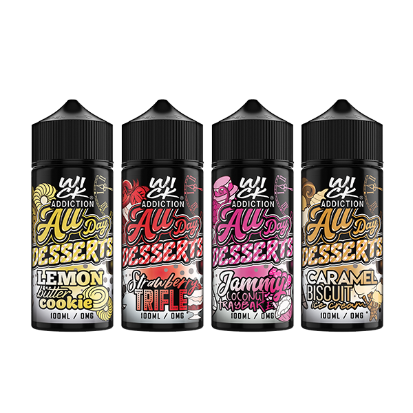 Wick Addiction All Day Desserts 100ml Shortfill 0mg (70VG/30PG)