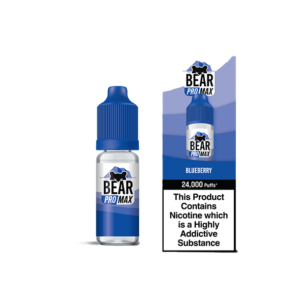 Bear Pro Max 75ml Longfill Bar Series includes 4X 20mg Salt Nic Shots