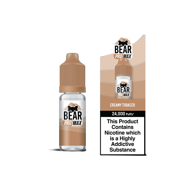 Bear Pro Max 75ml Longfill Bar Series includes 4X 20mg Salt Nic Shots