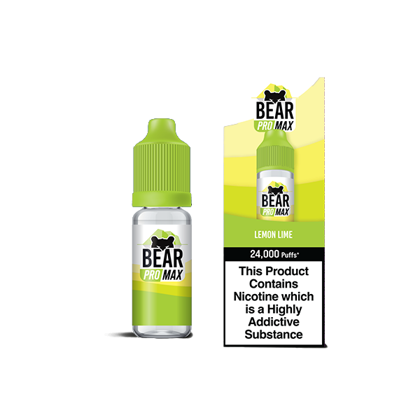 Bear Pro Max 75ml Longfill Bar Series includes 4X 20mg Salt Nic Shots