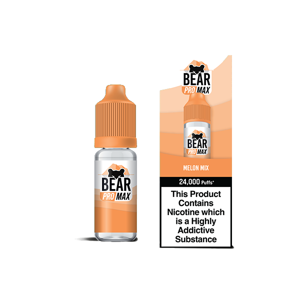 Bear Pro Max 75ml Longfill Bar Series includes 4X 20mg Salt Nic Shots