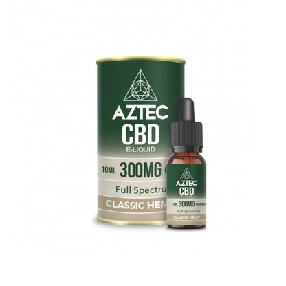 Aztec CBD 300mg CBD Vaping Liquid 10ml (50PG/50VG)