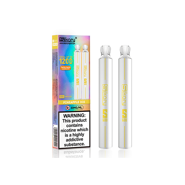 20mg Sikary S600 Twin Pack Disposable Vapes 1200 Puffs