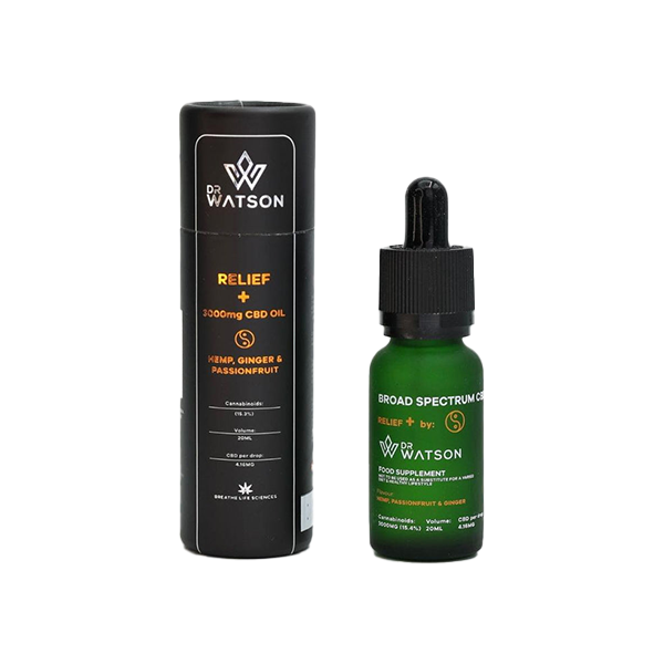 Dr Watson 3000mg Broad-Spectrum Relief CBD Oil 20ml