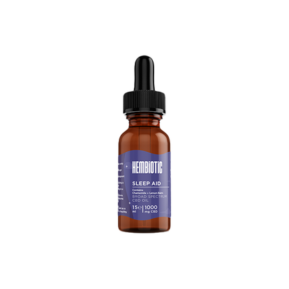 Hembiotic 1000mg Broad-Spectrum CBD Oil - 15ml