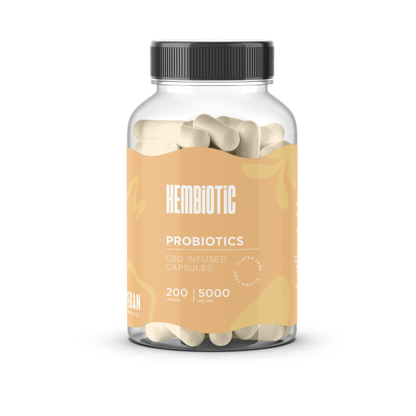 Hembiotic 5000mg Bulk CBD Capsules - 200 Caps