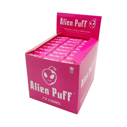 Alien Puff Hot Pink King size Cones 24 Packs (HP184)