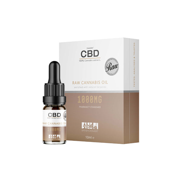 CBD by British Cannabis 1000mg CBD Raw Cannabis Oil Drops 10ml