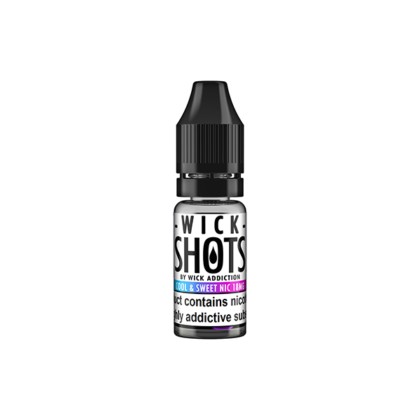 18mg Wick Addiction Wick Shot 10ml Cool & Sweet Nic Shot (70VG/30PG)