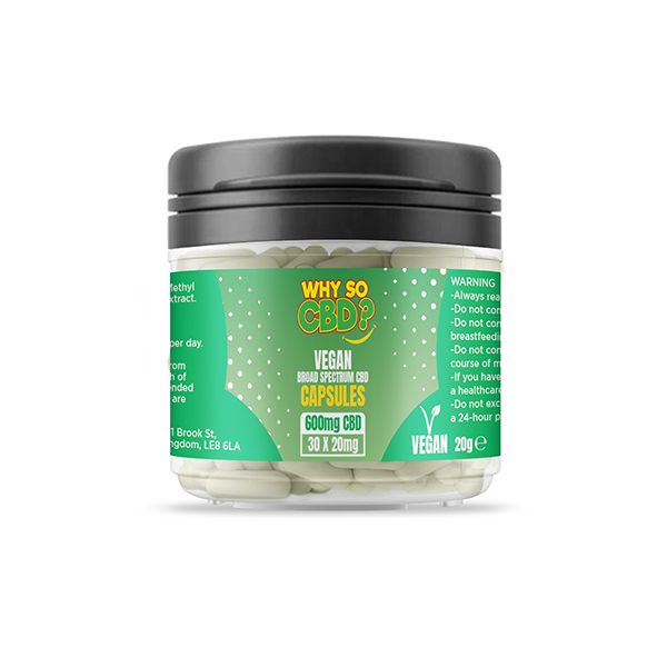 Why So CBD? 600mg CBD Vegan Capsules - 30 Caps