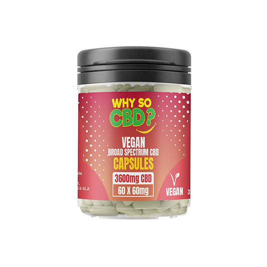 Why So CBD? 3600mg CBD Vegan Capsules - 60 Caps