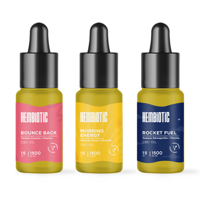 Hembiotic 1500mg Broad-Spectrum CBD Oil - 15ml